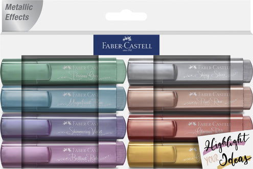 Korostuskynä 8 kpl metallic Faber-Castell