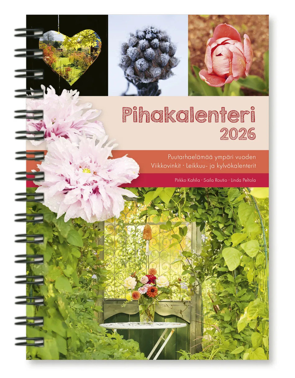 Valokuva tuotteesta Pihakalenteri 2026, kuuluu tuoteryhmään Tasku- ja pöytäkalenterit.