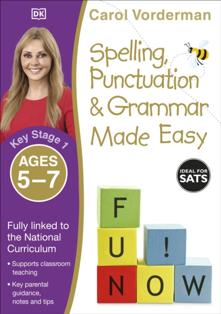 Valokuva kirjasta Carol Vorderman Spelling, Punctuation &amp; Grammar Made Easy, Ages 5-7 (Key Stage 1), kuuluu tuoteryhmään Ulkomaiset lasten tietokirjat.