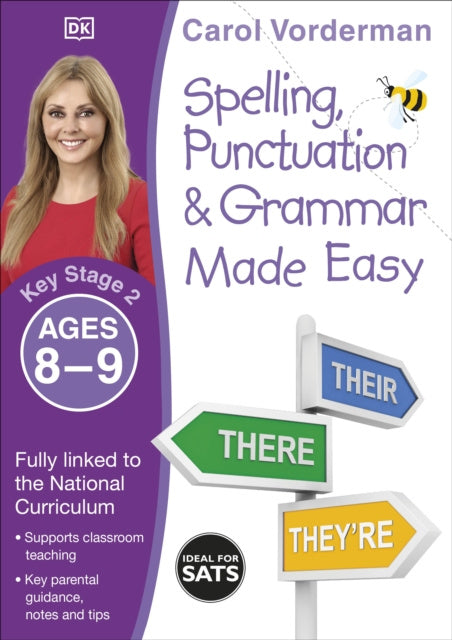 Valokuva kirjasta Carol Vorderman Spelling, Punctuation &amp; Grammar Made Easy, Ages 8-9 (Key Stage 2), kuuluu tuoteryhmään Ulkomaiset lasten tietokirjat.