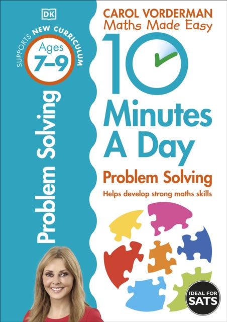 Valokuva kirjasta Carol Vorderman 10 Minutes A Day Problem Solving, Ages 7-9 (Key Stage 2), kuuluu tuoteryhmään Ulkomaiset lasten tietokirjat.