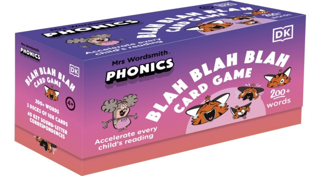 Valokuva kirjasta Mrs Wordsmith Mrs Wordsmith Phonics Blah Blah Blah Card Game, Ages 4-7 (Early Years and Key Stage 1), kuuluu tuoteryhmään Ulkomaiset lasten tietokirjat.