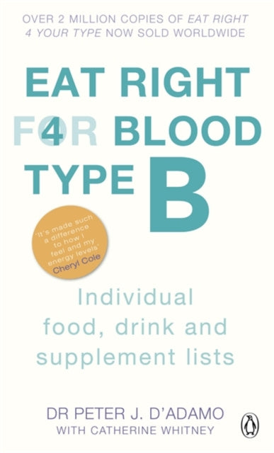 Valokuva kirjasta Peter J. D'Adamo Eat Right For Blood Type B, kuuluu tuoteryhmään Ulk terveys (lääket eläinlääk).
