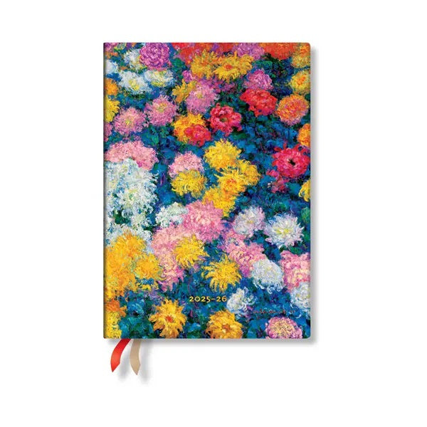 Valokuva tuotteesta Lukuvuosikalenteri Paperblanks Monet’s Chrysanthemums 2026 18kk, kuuluu tuoteryhmään Lukuvuosikalenterit.