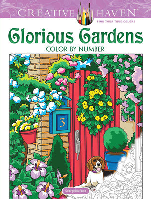 Valokuva kirjasta George Toufexis Creative Haven Glorious Gardens Color by Number Coloring Book, kuuluu tuoteryhmään Ulk harrasteet.