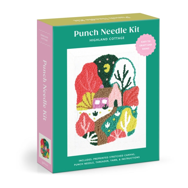 Valokuva kirjasta Galison Highland Cottage Punch Needle Kit, kuuluu tuoteryhmään Ulk harrasteet.