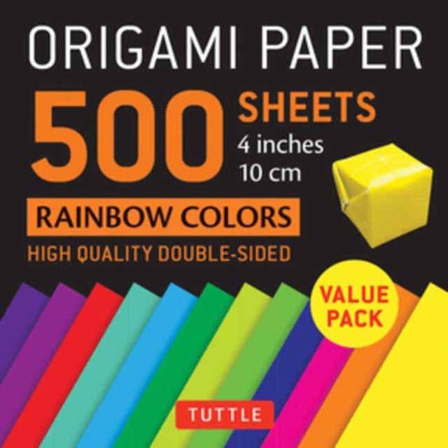 Valokuva kirjasta  Origami Paper 500 sheets Rainbow Colors 4" (10 cm), kuuluu tuoteryhmään Ulk harrasteet.