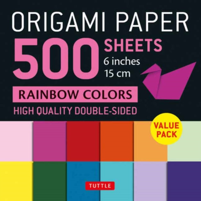Valokuva kirjasta  Origami Paper 500 sheets Rainbow Colors 6" (15 cm), kuuluu tuoteryhmään Ulk harrasteet.