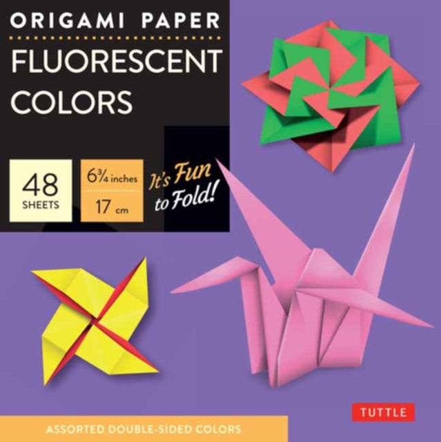 Valokuva kirjasta  Origami Paper - Fluorescent Colors - 6 3/4" - 48 Sheets, kuuluu tuoteryhmään Ulk harrasteet.