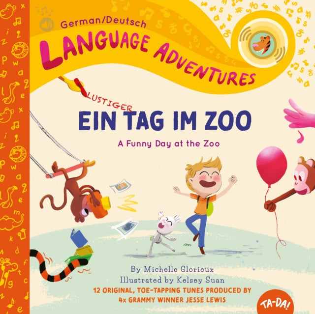 Valokuva kirjasta Michelle Glorieux Ein lustiger Tag im Zoo (A Funny Day at the Zoo, German / Deutsch language), kuuluu tuoteryhmään Ulkomaiset lasten tietokirjat.