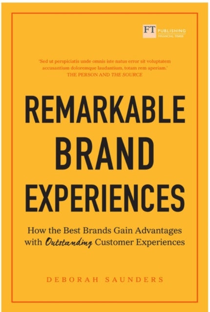 Valokuva kirjasta Deborah Saunders Remarkable Brand Experiences, kuuluu tuoteryhmään Ulk talous yhteiskunta.