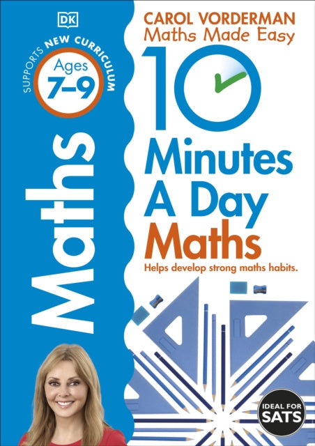 Valokuva kirjasta Carol Vorderman 10 Minutes A Day Maths, Ages 7-9 (Key Stage 2), kuuluu tuoteryhmään Ulkomaiset lasten tietokirjat.