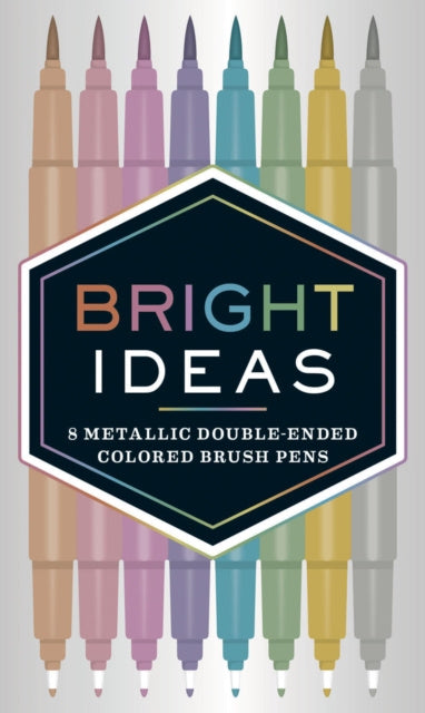 Valokuva kirjasta  Bright Ideas: 8 Metallic Double-Ended Colored Brush Pens, kuuluu tuoteryhmään Muut ulkomaiset kirjat.