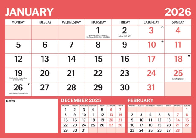 Valokuva kirjasta  Red Black Large Boldtype Landscape A4 Ca, kuuluu tuoteryhmään Muut ulkomaiset kirjat.