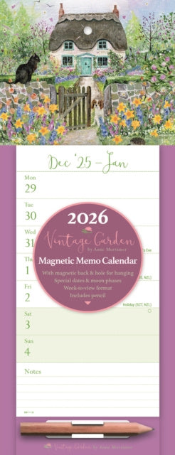 Valokuva kirjasta  Vintage Garden Weektoview Magnetic Calen, kuuluu tuoteryhmään Muut ulkomaiset kirjat.