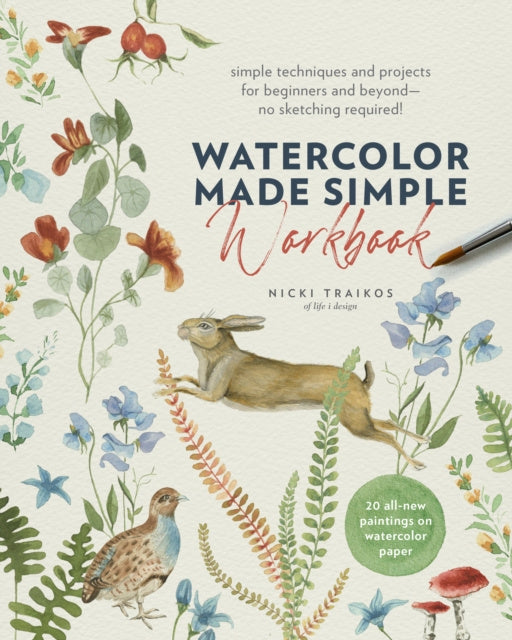 Valokuva kirjasta Nicki Traikos Watercolor Made Simple Workbook, kuuluu tuoteryhmään Ulk taide musiikki.