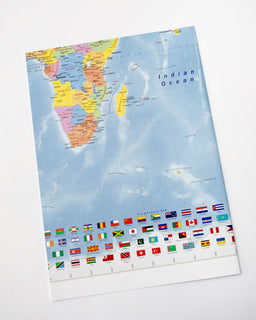 GeoMetro World Map, political, folded