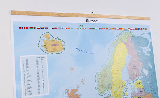 GeoMetro XL Europe Map -  EU wall map