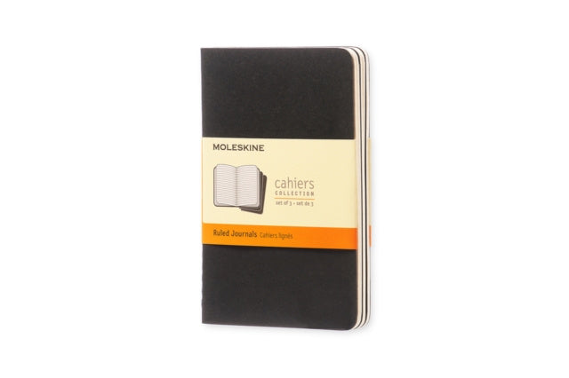 Valokuva tuotteesta Moleskine Ruled Cahier - Black Cover (3 Set), kuuluu tuoteryhmään Muistikirjat.