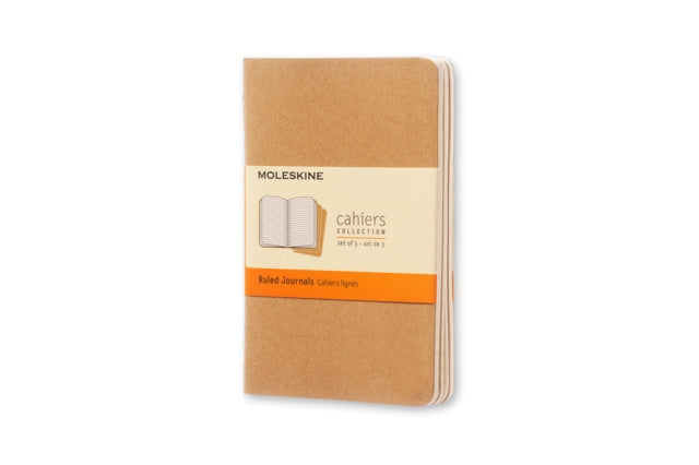 Valokuva tuotteesta Moleskine Ruled Cahier - Kraft Cover (3 Set), kuuluu tuoteryhmään Muistikirjat.