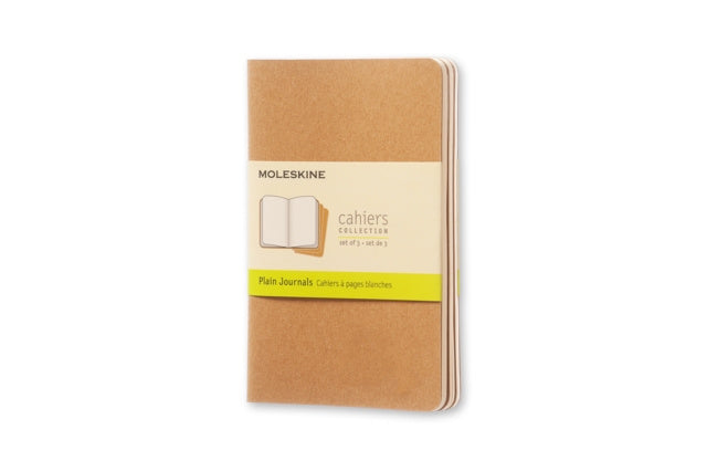 Valokuva tuotteesta Moleskine Plain Cahier Pocket - Kraft Cover (3 Set), kuuluu tuoteryhmään Muistikirjat.