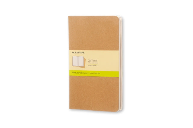 Valokuva tuotteesta Moleskine Plain Cahier L - Kraft Cover (3 Set), kuuluu tuoteryhmään Muistikirjat.