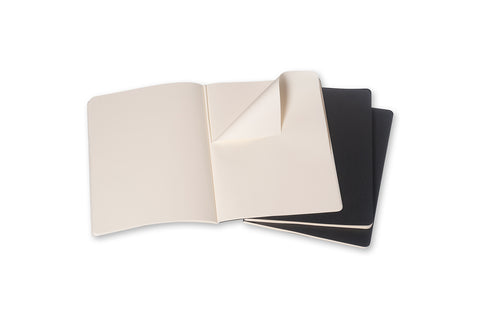 Moleskine Plain Cahier Xl - Black Cover (3 Set)