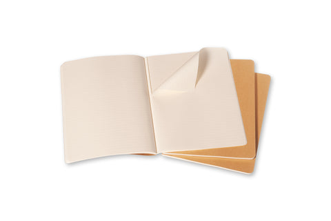 Moleskine Ruled Cahier Xl - Kraft Cover (3 Set)