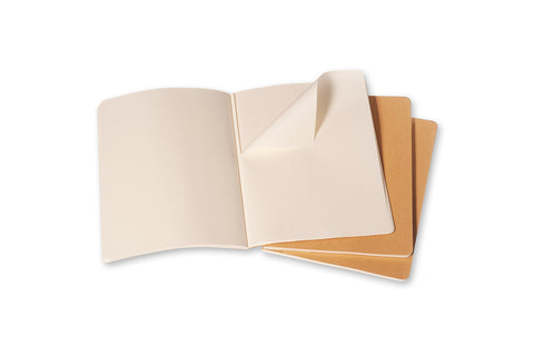 Moleskine Plain Cahier Xl - Kraft Cover (3 Set)