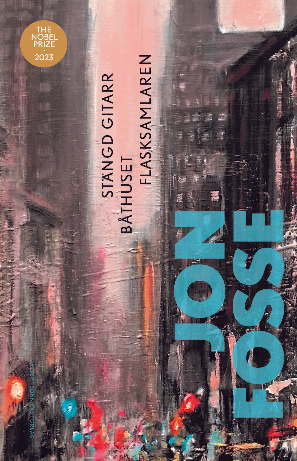 Valokuva kirjasta Jon Fosse Stängd gitarr; Båthuset; Flasksamlaren, kuuluu tuoteryhmään Ruots kaunokirjat.