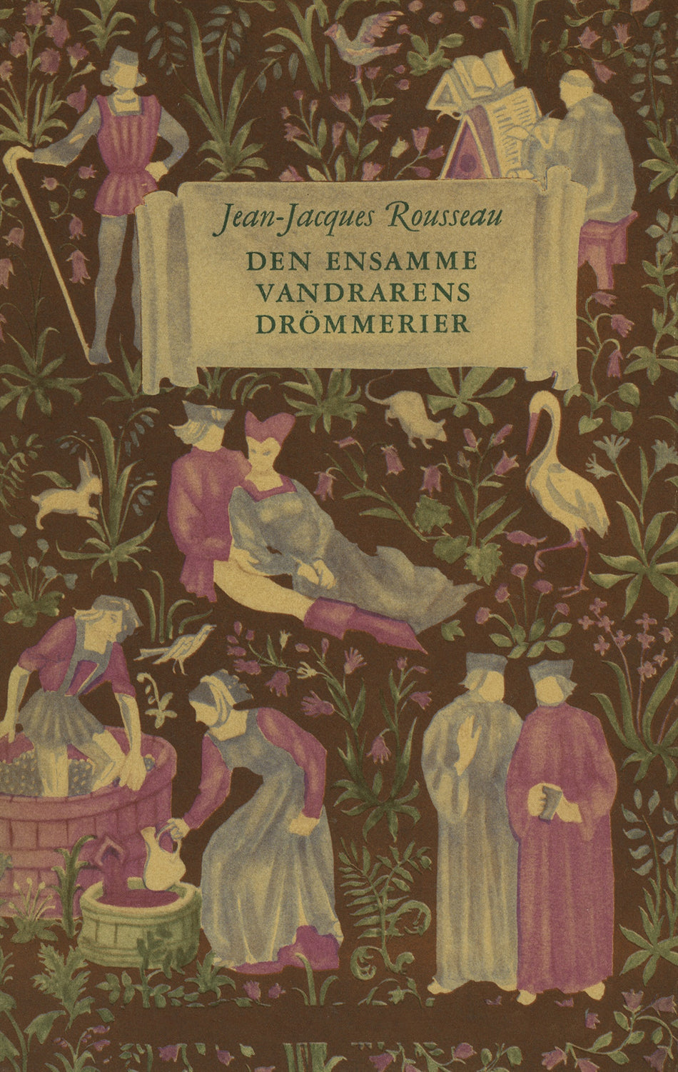 Valokuva kirjasta Jean-Jacques Rousseau Den ensamme vandrarens drömmerier, kuuluu tuoteryhmään Ruots kaunokirjat.