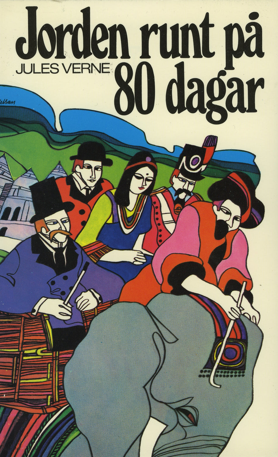 Valokuva kirjasta Jules Verne Jorden runt på 80 dagar, kuuluu tuoteryhmään Ruots kaunokirjat.