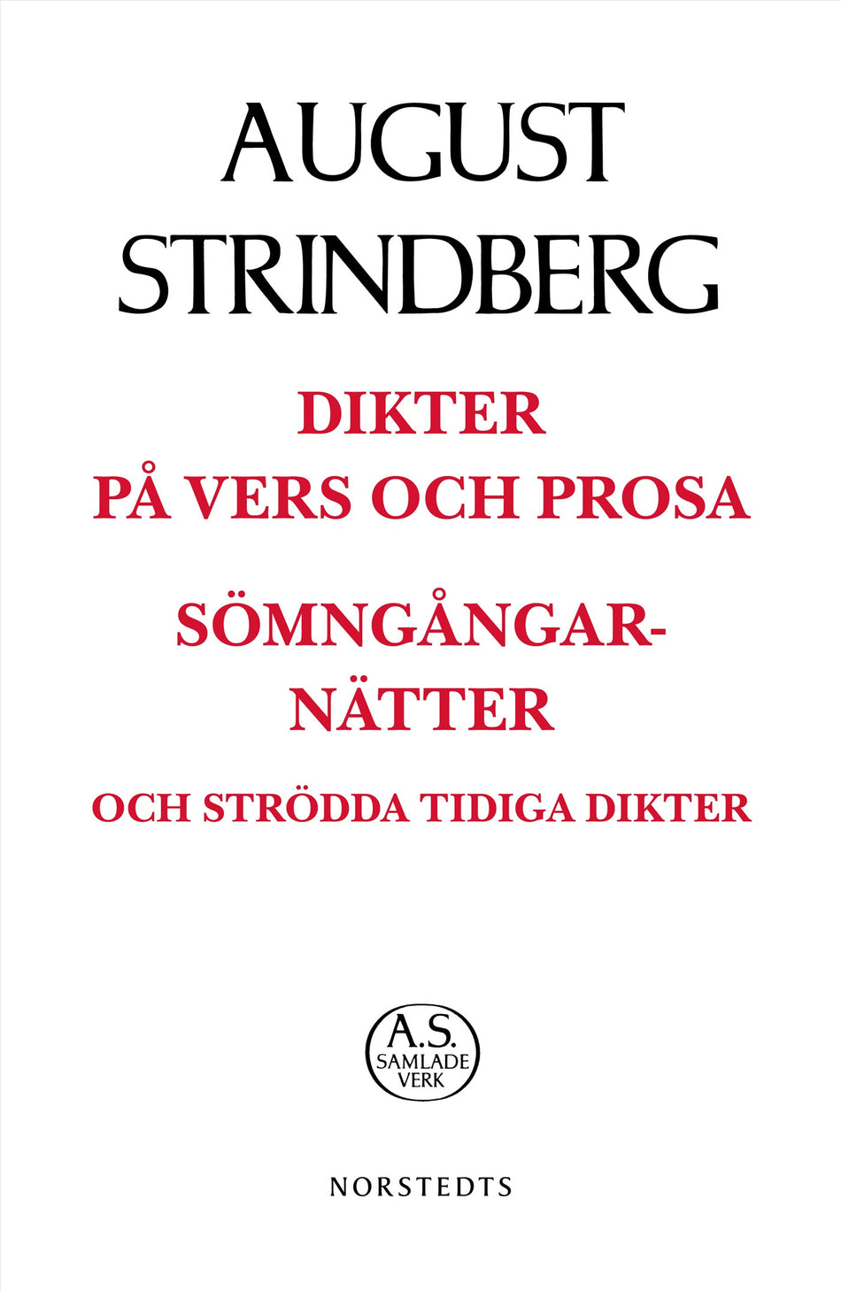 Valokuva kirjasta August Strindberg Dikter på vers och prosa : sömngångarnätter på vakna dagar och strödda tidiga dikter, kuuluu tuoteryhmään Ruots muu tieto.