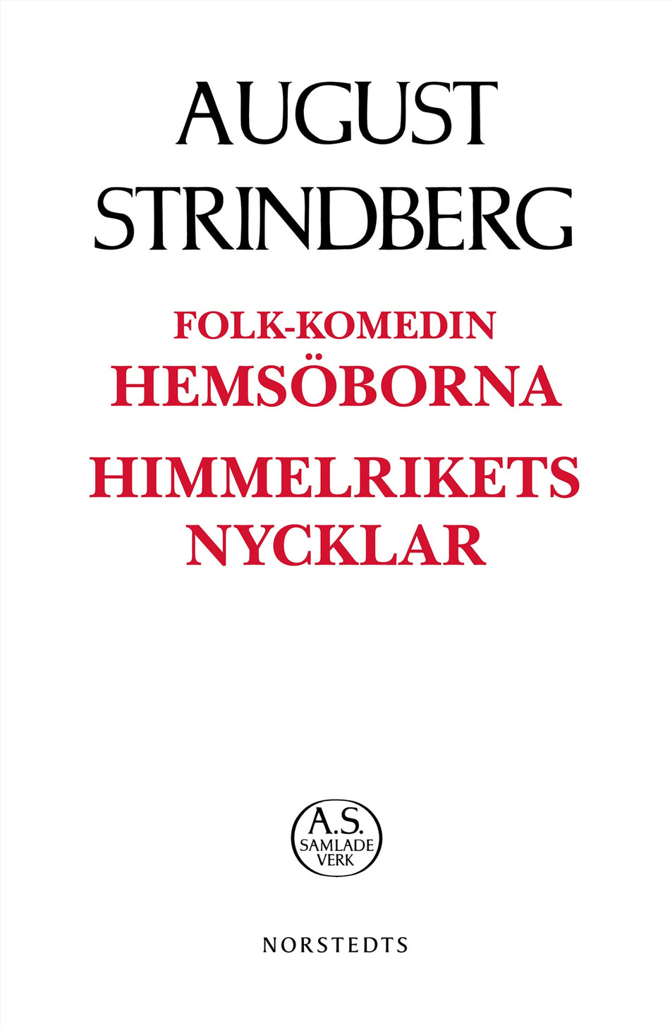 Valokuva kirjasta August Strindberg Folk-komedin Hemsöborna ; Himmelrikets nycklar, kuuluu tuoteryhmään Ruots muu tieto.