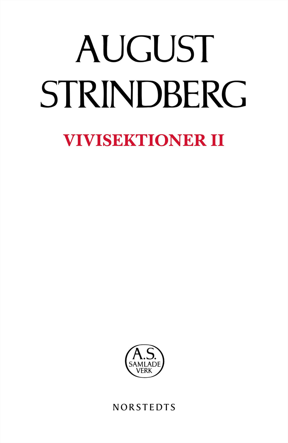 Valokuva kirjasta August Strindberg Vivisektioner II, kuuluu tuoteryhmään Ruots kaunokirjat.