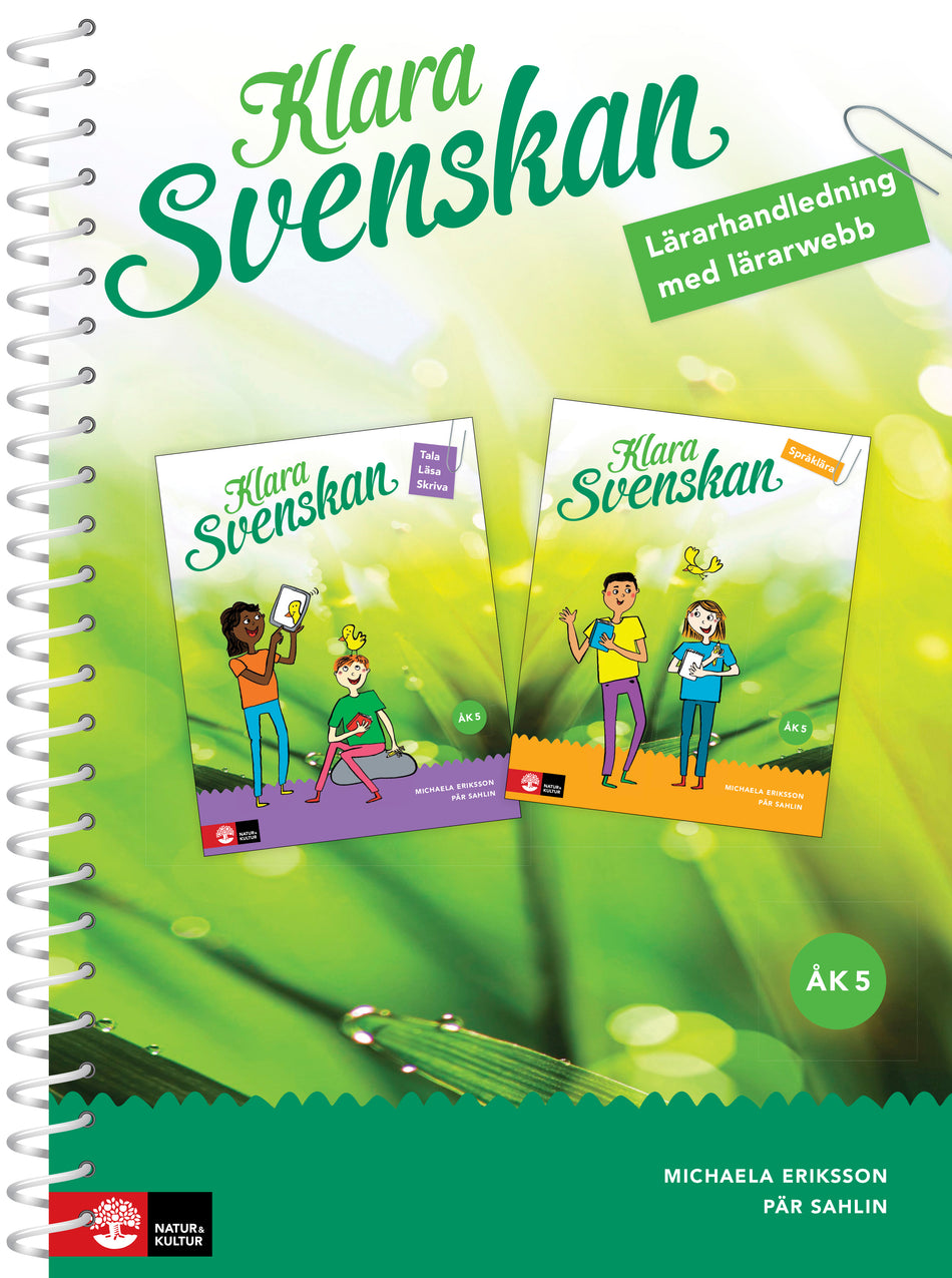 Valokuva kirjasta Michaela Eriksson / Pär Sahlin Klara svenskan åk 5 Lärarhandledning med lärarwebb, kuuluu tuoteryhmään Ruots lapset nuoret ja sarjakuvat.