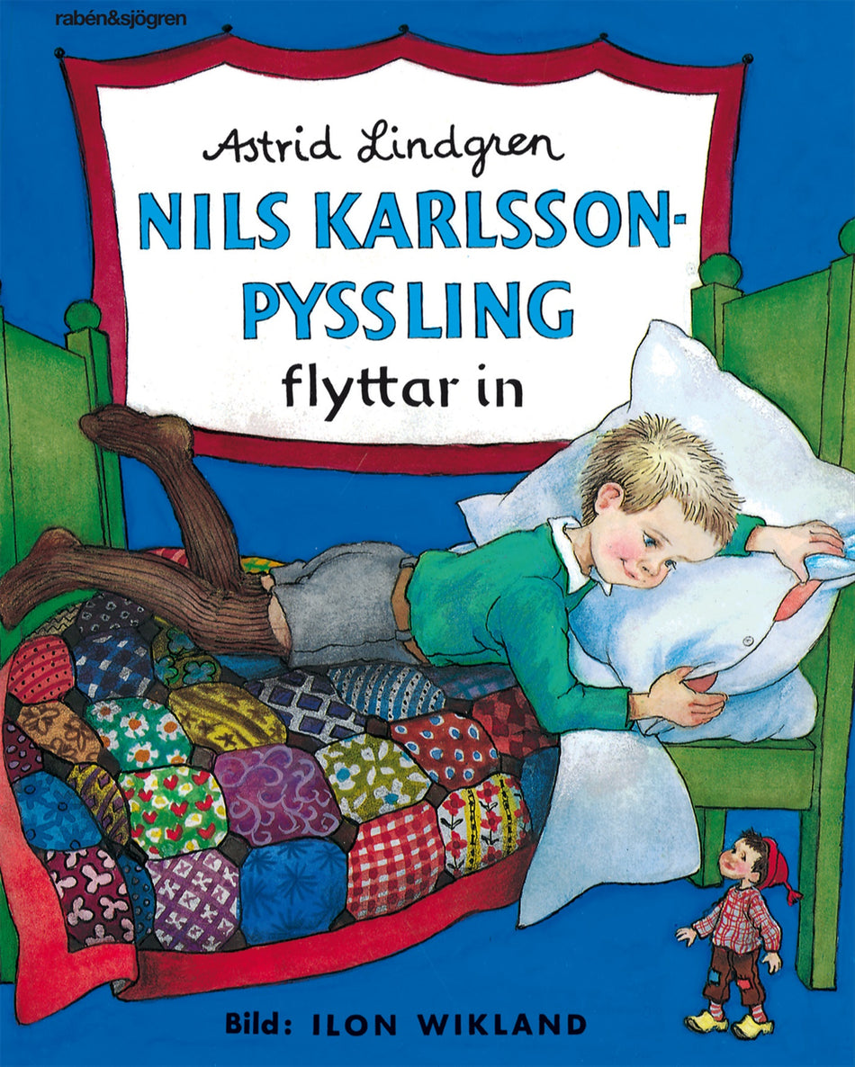 Valokuva kirjasta Astrid Lindgren Nils Karlsson-Pyssling flyttar in, kuuluu tuoteryhmään Ruots lapset nuoret ja sarjakuvat.