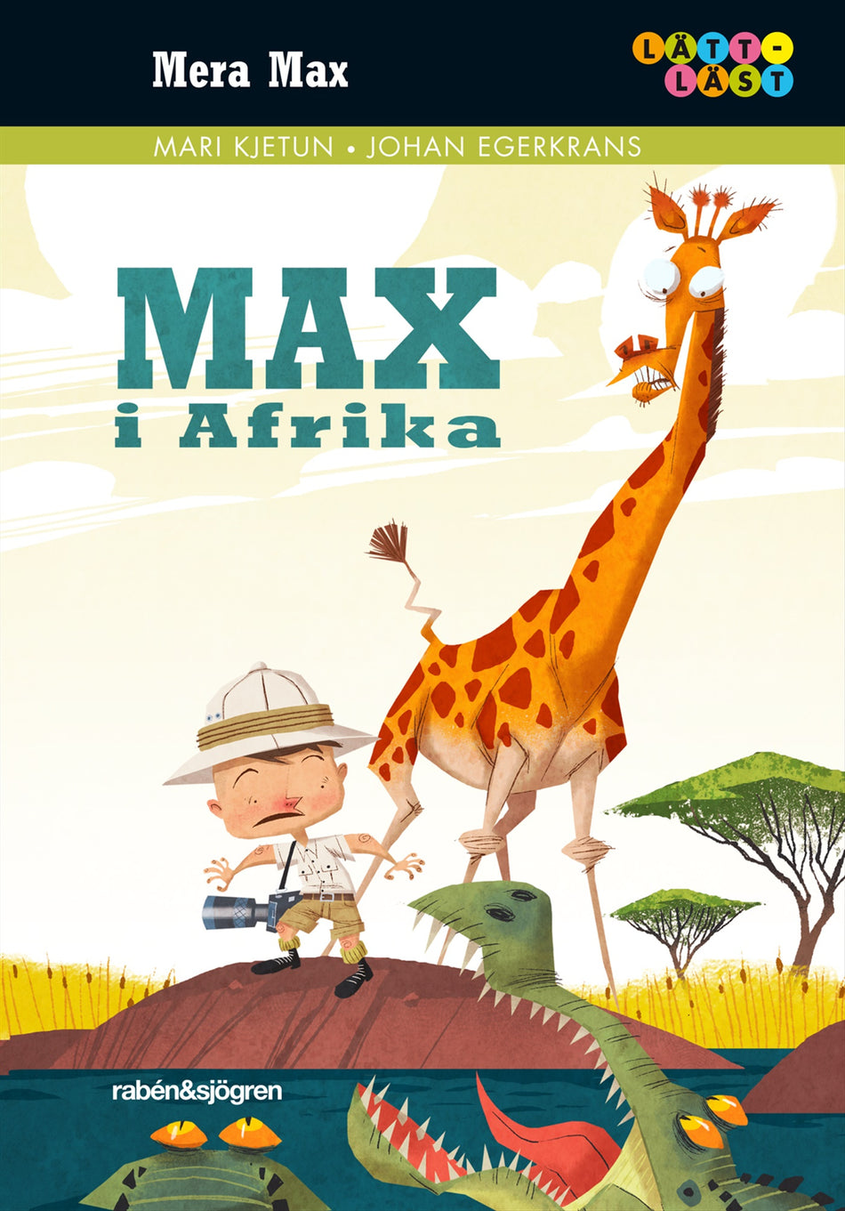 Valokuva kirjasta Mari Kjetun Mera Max : Max i Afrika, kuuluu tuoteryhmään Ruots lapset nuoret ja sarjakuvat.