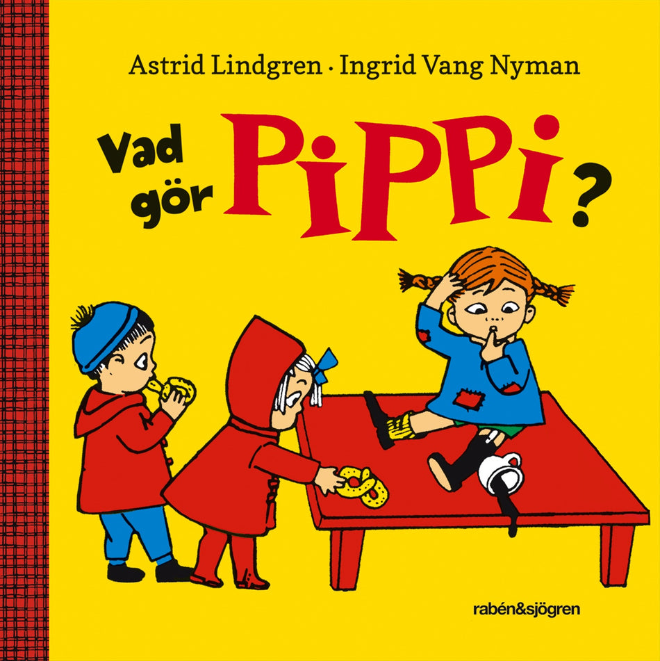 Valokuva kirjasta Astrid Lindgren Vad gör Pippi?, kuuluu tuoteryhmään Ruots lapset nuoret ja sarjakuvat.