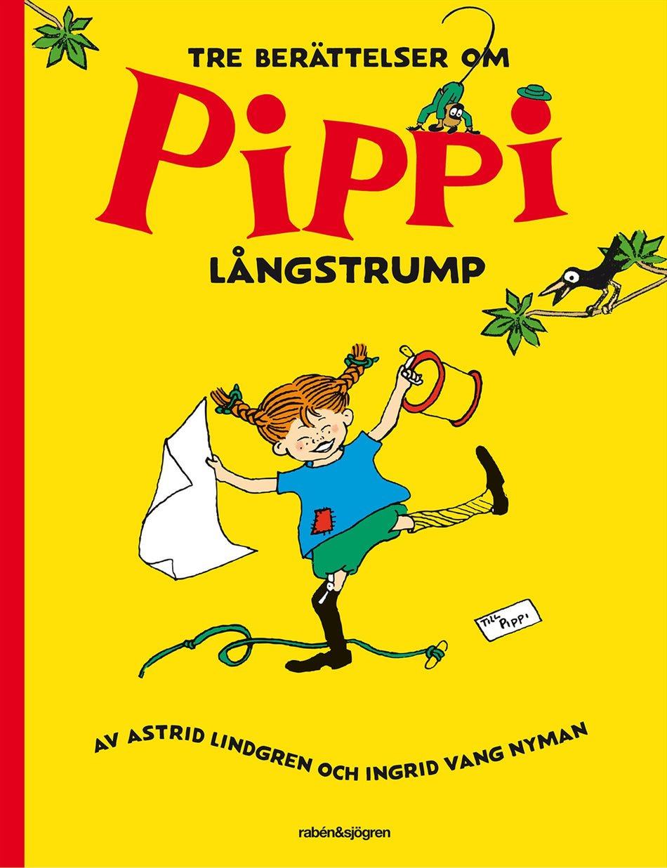 Valokuva kirjasta Astrid Lindgren Tre berättelser om Pippi Långstrump, kuuluu tuoteryhmään Ruots lapset nuoret ja sarjakuvat.