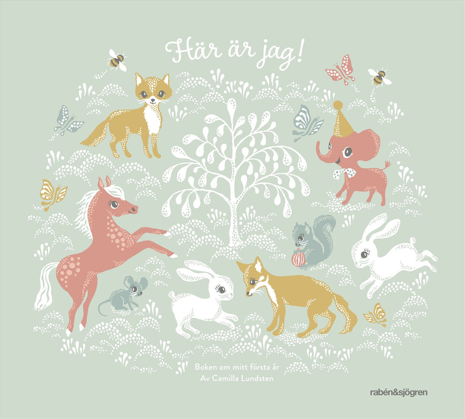Valokuva kirjasta Camilla Lundsten Här är jag! : boken om mitt första år, kuuluu tuoteryhmään Ruots lapset nuoret ja sarjakuvat.