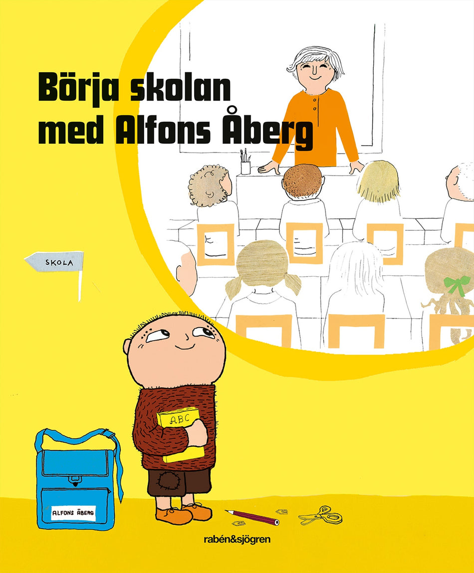 Valokuva kirjasta  Börja skolan med Alfons Åberg, kuuluu tuoteryhmään Ruots lapset nuoret ja sarjakuvat.