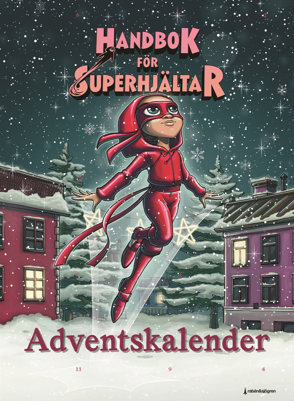 Valokuva kirjasta Elias Våhlund / Agnes Våhlund Handbok för superhjältar - Adventskalender, kuuluu tuoteryhmään Ruots lapset nuoret ja sarjakuvat.