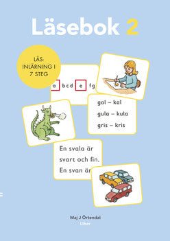 Valokuva kirjasta Maj J Örtendal Läsinlärning i 7 steg Läsebok 2, kuuluu tuoteryhmään Ruots muu tieto.