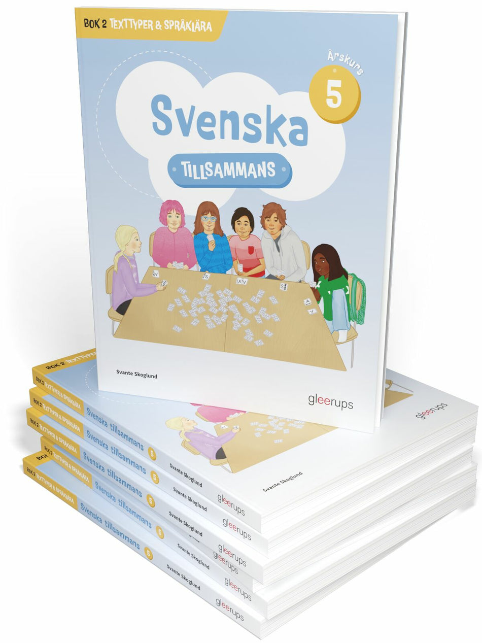 Valokuva kirjasta Svante Skoglund Svenska tillsammans 5, bok 2, Texttyper &amp; Språklära, 10 ex, kuuluu tuoteryhmään Ruots lapset nuoret ja sarjakuvat.