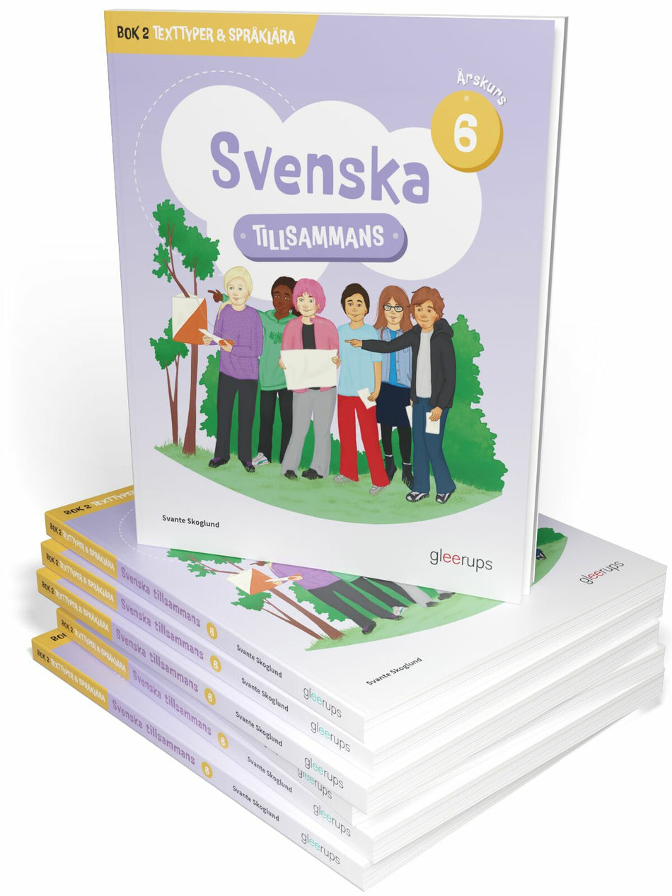 Valokuva kirjasta Svante Skoglund Svenska tillsammans 6, bok 2, Texttyper &amp; Språklära, 10 ex, kuuluu tuoteryhmään Ruots lapset nuoret ja sarjakuvat.