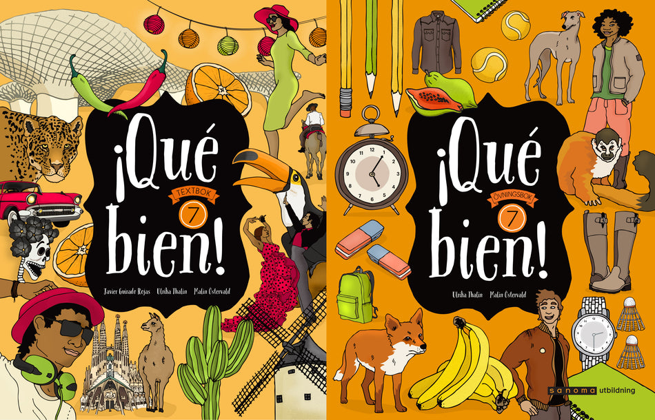 Valokuva kirjasta Ulrika Thalin / Malin Östervald / Javier Guirado Rojas Qué bien 7 Elevpaket (Textbok + Övningsbok), kuuluu tuoteryhmään Ruots lapset nuoret ja sarjakuvat.