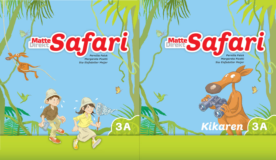 Valokuva kirjasta Pernilla Falck / Margareta Picetti / Siw Elofsdotter Meijer Matte Direkt Safari 3A elevpaket termin, 1 ex Elevbok + 1 ex Kikaren, kuuluu tuoteryhmään Ruots lapset nuoret ja sarjakuvat.