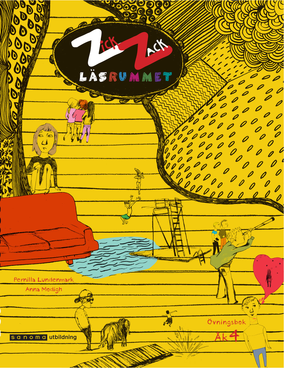 Valokuva kirjasta Pernilla Lundenmark / Anna Modigh ZickZack 4 Läsrummet Övningsbok, kuuluu tuoteryhmään Ruots lapset nuoret ja sarjakuvat.