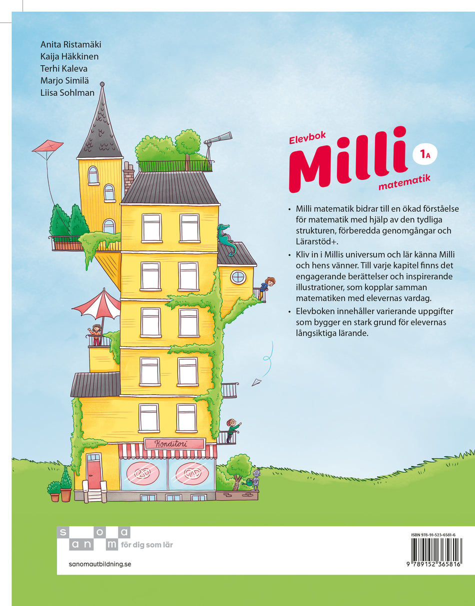 Valokuva kirjasta Anita Ristamäki / Kaija Häkkinen / Terhi Kaleva / Marjo Similä / Liisa Sohlman Milli matematik 1A Elevbok, kuuluu tuoteryhmään Ruots lapset nuoret ja sarjakuvat.